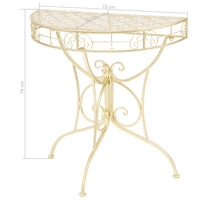 Thumbnail for Beistelltisch Vintage-Stil Halbrund Metall 72 x 36 x 74 cm Gold