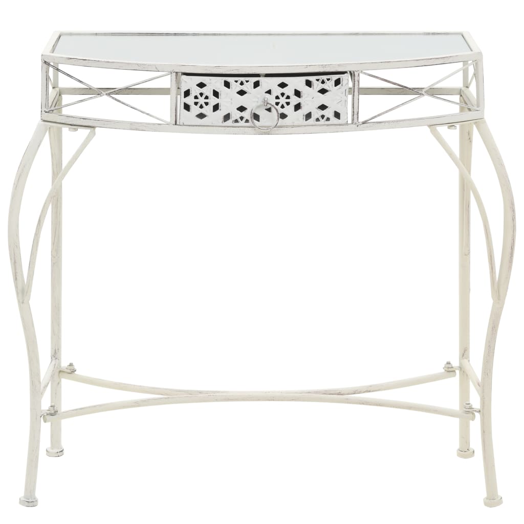 Beistelltisch Französischer Stil Metall 82x39x76 cm Weiß