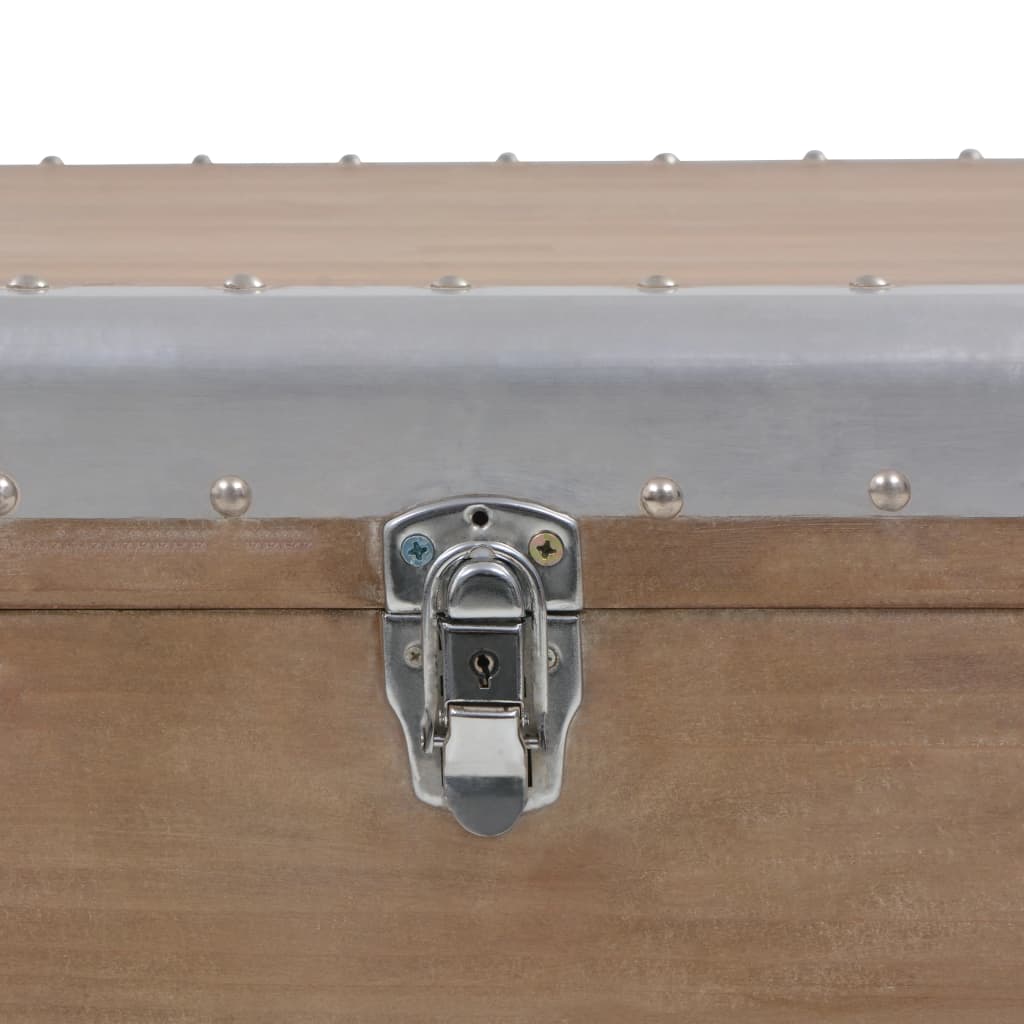 Aufbewahrungsbox Tannenholz Massiv 91x52x40 cm Braun