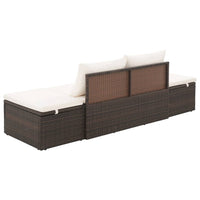 Thumbnail for Gartenbett Braun 195×60 cm Poly Rattan
