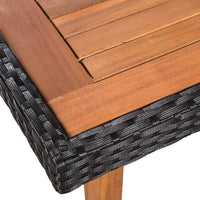 Thumbnail for 5-tlg. Garten-Essgruppe Poly Rattan Schwarz und Braun