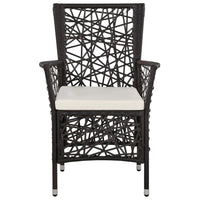 Thumbnail for Gartenstühle 2 Stk. mit Auflagen Poly Rattan Braun