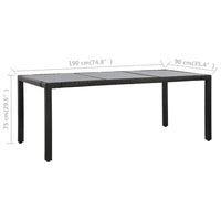 Thumbnail for 9-tlg. Garten-Essgruppe Poly Rattan Schwarz