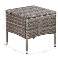 Thumbnail for Gartenstuhl und Hocker mit Polstern Poly Rattan Grau