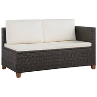 Thumbnail for 4-tlg. Garten-Lounge-Set mit Auflagen Poly Rattan Braun