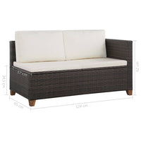 Thumbnail for 4-tlg. Garten-Lounge-Set mit Auflagen Poly Rattan Braun