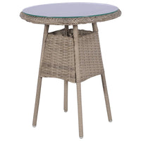 Thumbnail for 3-tlg. Bistro-Set mit Auflagen und Kissen Poly Rattan Braun