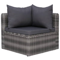 Thumbnail for Garten-Ecksofas 2 Stk. Grau Poly Rattan