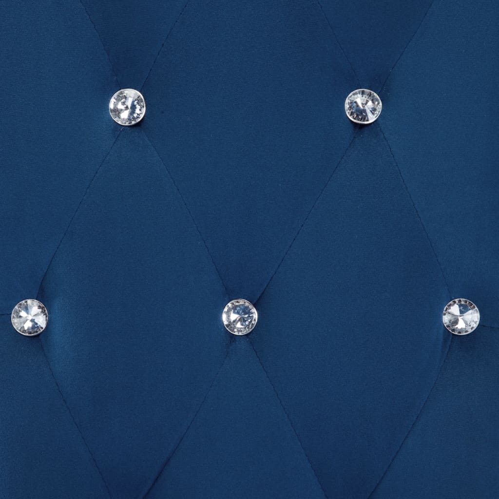 Esszimmerstühle 2 Stk. Dunkelblau Samt