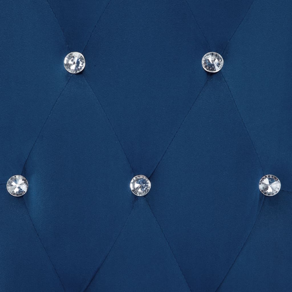 Esszimmerstühle 4 Stk. Dunkelblau Samt