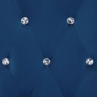 Thumbnail for Esszimmerstühle 4 Stk. Dunkelblau Samt