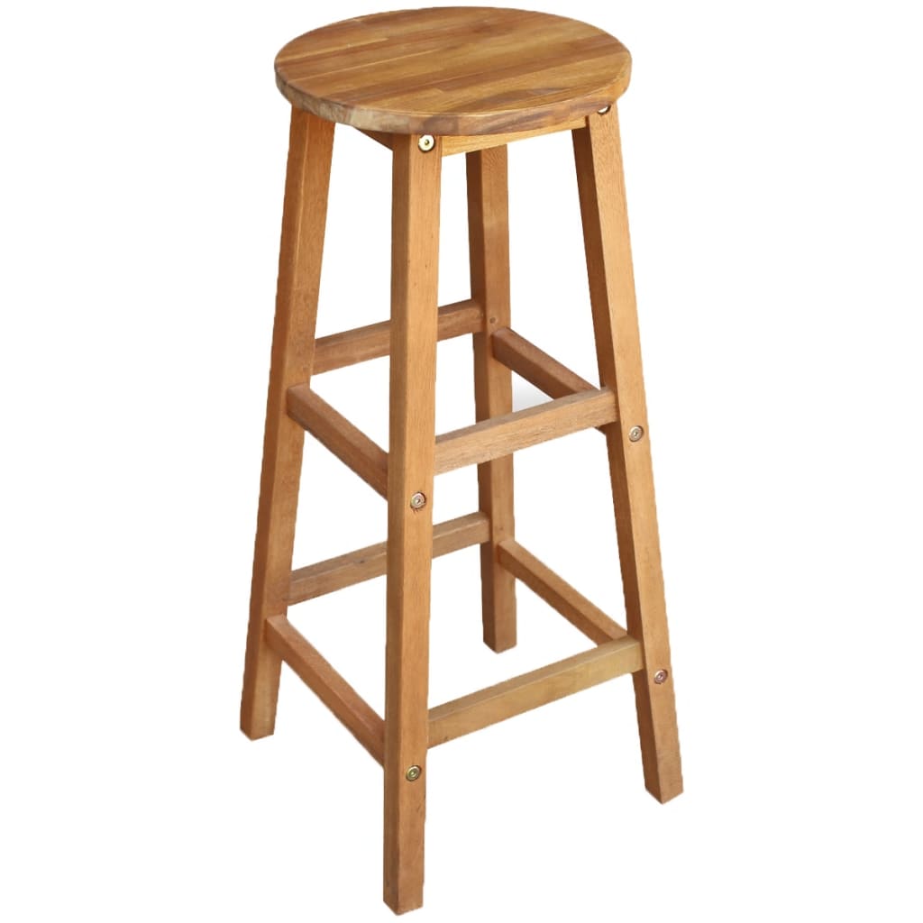 Barhocker 2 Stk. Massivholz Akazie