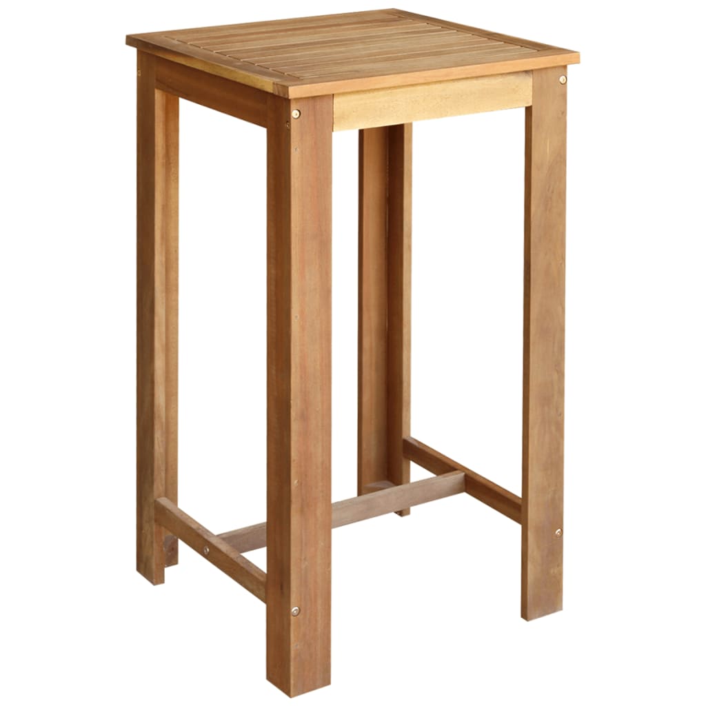 Bartisch und Hocker-Set 3-tlg. Akazienholz Massiv