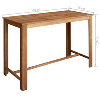 Thumbnail for Bartisch und Hocker-Set 7-tlg. Akazienholz Massiv