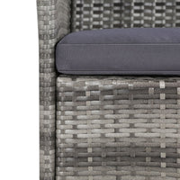 Thumbnail for 11-tlg. Garten-Essgruppe mit Auflagen Poly Rattan Grau