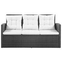 Thumbnail for 5-tlg. Garten-Lounge-Set mit Auflagen Poly Rattan Schwarz