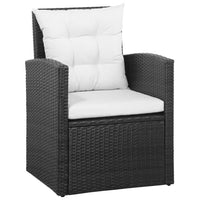 Thumbnail for 5-tlg. Garten-Lounge-Set mit Auflagen Poly Rattan Schwarz