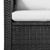 Thumbnail for 5-tlg. Garten-Lounge-Set mit Auflagen Poly Rattan Schwarz