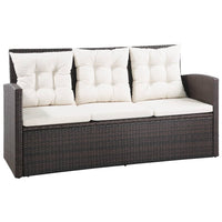 Thumbnail for 5-tlg. Garten-Lounge-Set mit Auflagen Poly Rattan Braun