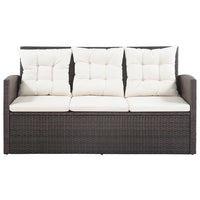 Thumbnail for 5-tlg. Garten-Lounge-Set mit Auflagen Poly Rattan Braun