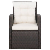 Thumbnail for 5-tlg. Garten-Lounge-Set mit Auflagen Poly Rattan Braun