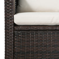 Thumbnail for 5-tlg. Garten-Lounge-Set mit Auflagen Poly Rattan Braun