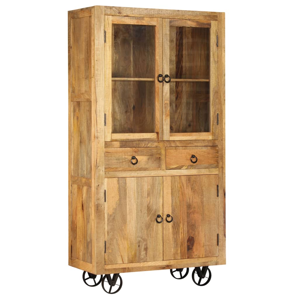 Highboard Mangoholz Massiv 95x45x185 cm