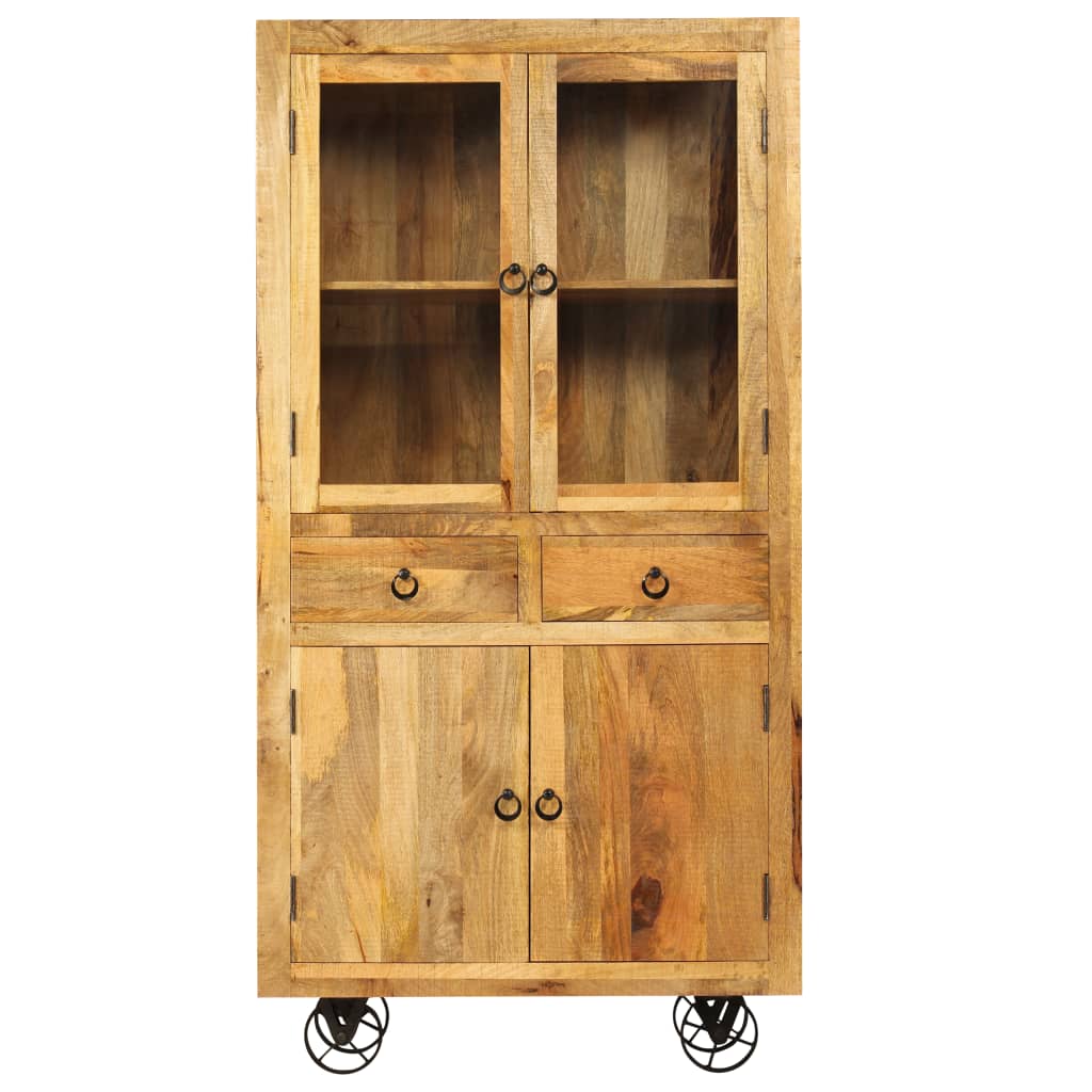 Highboard Mangoholz Massiv 95x45x185 cm