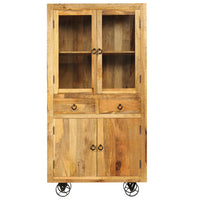 Thumbnail for Highboard Mangoholz Massiv 95x45x185 cm
