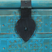 Thumbnail for Aufbewahrungstruhe Mangoholz Massiv 100 x 40 x 41 cm Blau