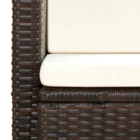 Thumbnail for 2-Sitzer-Gartensofa mit Auflagen Braun Poly Rattan