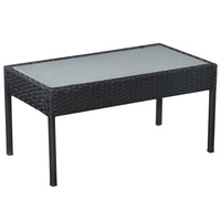Thumbnail for 5-tlg. Garten-Lounge-Set mit Auflagen Poly Rattan Schwarz