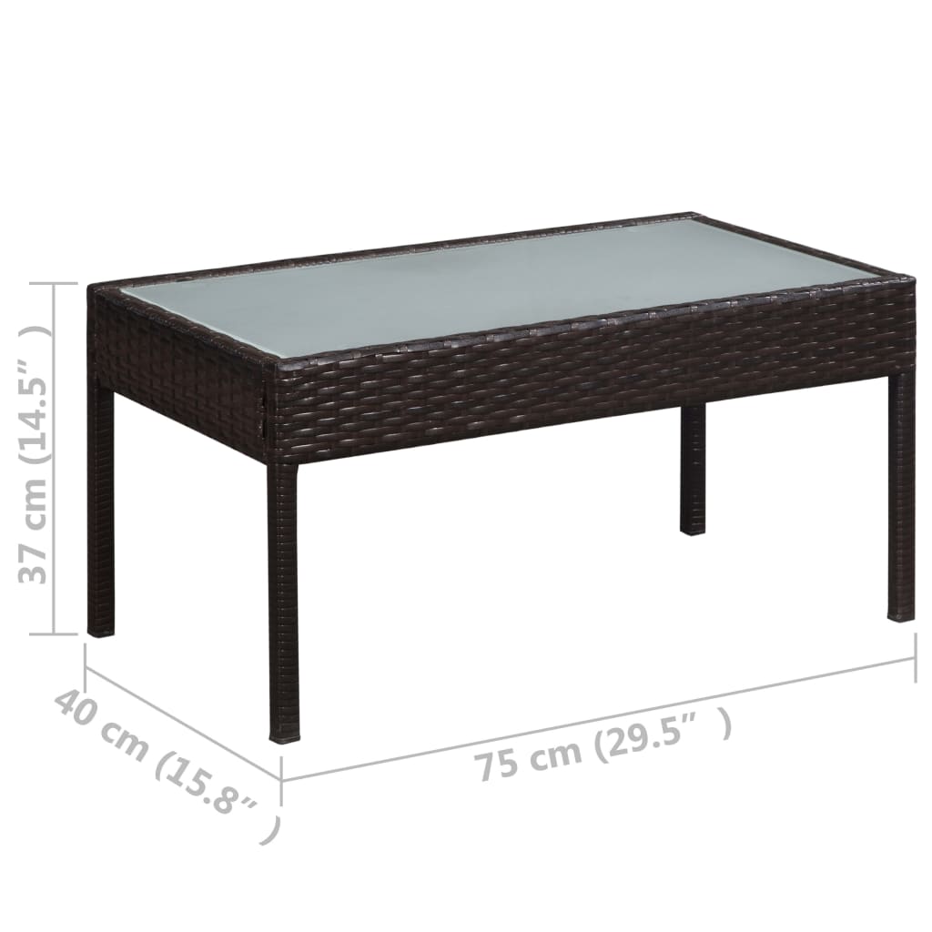 5-tlg. Garten-Lounge-Set mit Auflagen Poly Rattan Schwarz