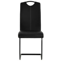 Thumbnail for Freischwinger 4 Stk. Schwarz Kunstleder