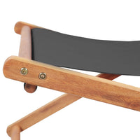 Thumbnail for Klappbarer Strandstuhl Stoff und Holzrahmen Grau