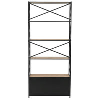 Thumbnail for Bücherregal aus massivem Tannenholz und Stahl 80x32,5x180 cm