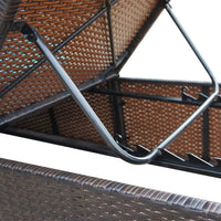 Thumbnail for Sonnenliege mit Auflage Poly Rattan Braun