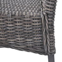 Thumbnail for Esszimmerstühle 2 Stk. Braun Kubu Rattan und Mango Holz