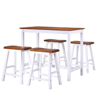 Thumbnail for Bartisch- und Hocker-Set 5-tlg. Massivholz