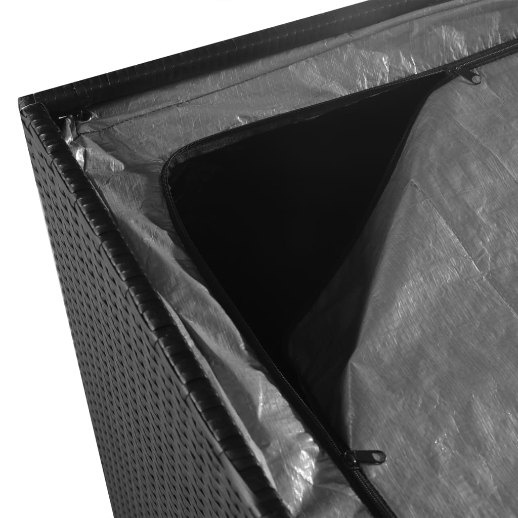 Gartenbox Schwarz 150x100x100 cm Poly Rattan