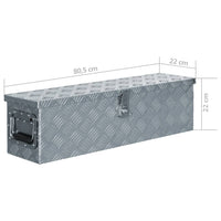 Thumbnail for Aluminiumkiste 80,5×22×22 cm Silbern