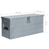 Thumbnail for Aluminiumkiste 76,5×26,5×33 cm Silbern