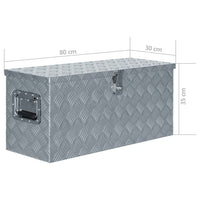 Thumbnail for Aluminiumkiste 80×30×35 cm Silbern