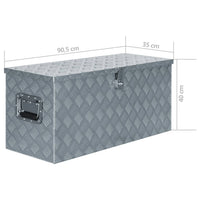 Thumbnail for Aluminiumkiste 90,5×35×40 cm Silbern