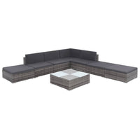Thumbnail for 8-tlg. Garten-Lounge-Set mit Auflagen Poly Rattan Grau