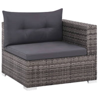 Thumbnail for 3-tlg. Garten-Lounge-Set mit Auflagen Poly Rattan Grau