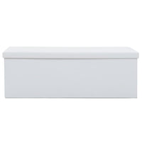 Thumbnail for Faltbare Sitzbank Kunstleder 110×38×38 cm Weiß