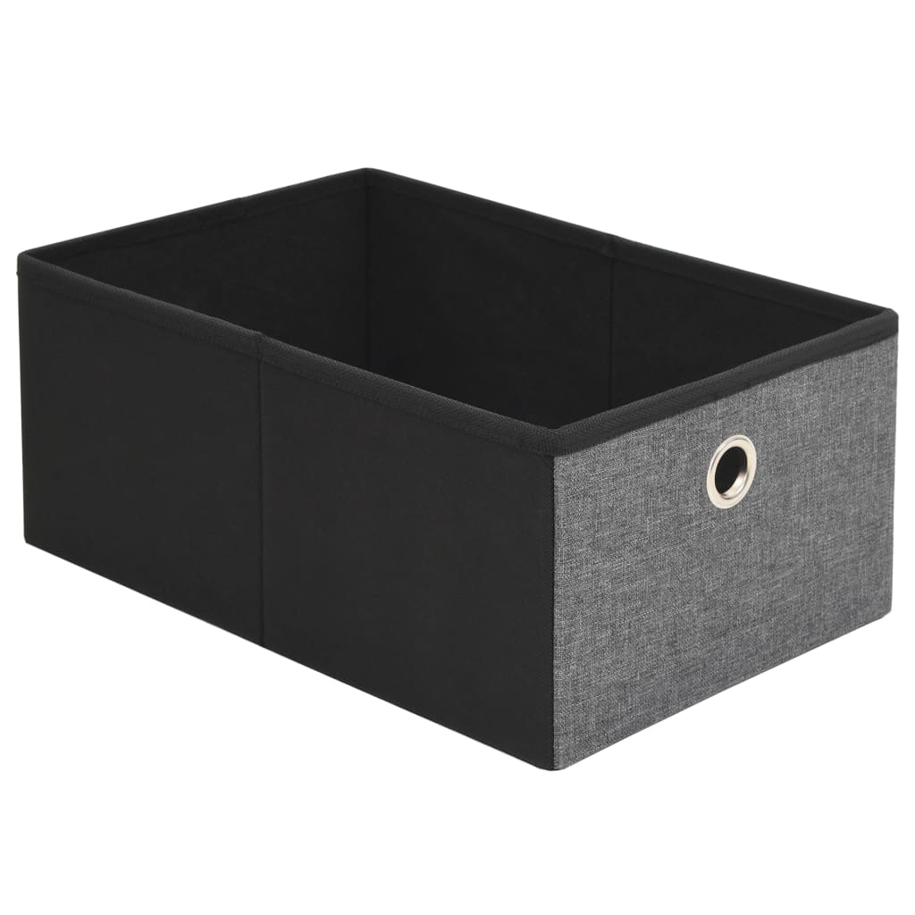 Faltbare Sitzbank Leinenoptik 76×38×38 cm Dunkelgrau