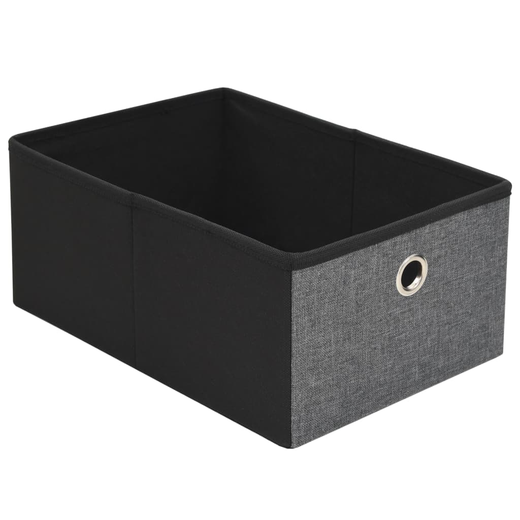 Faltbare Sitzbank Leinenoptik 76×38×38 cm Dunkelgrau