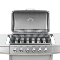 Thumbnail for Gasgrill mit 6 Brennern Edelstahl Silbern